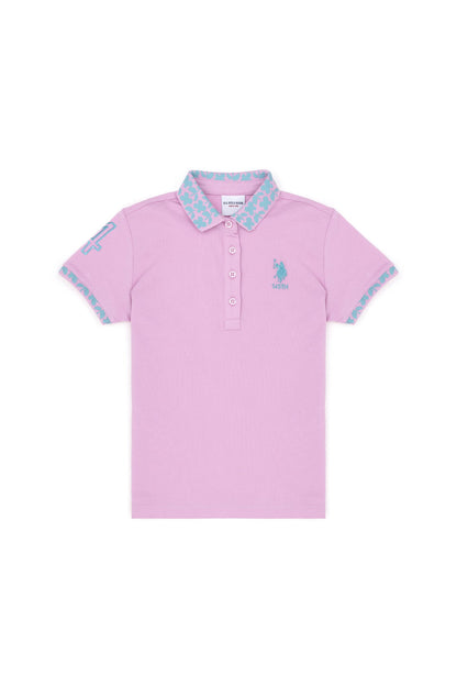 Pink Polo Shirt With Logo_G084SZ0110 1834405_VR041_01