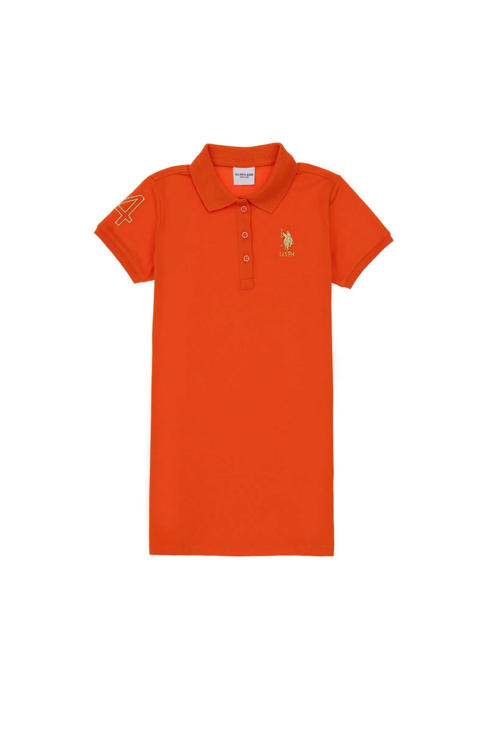 U.S. Polo Assn. Orange Girls Orange Knitting Dress SKU: G084SZ0750 2105159_VR039 Image 01