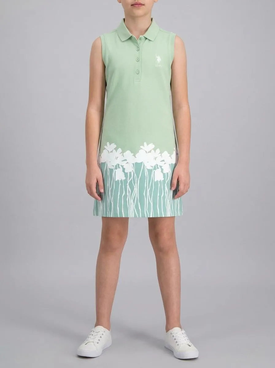 U.S. Polo Assn. Water Green Girls Water Green Knitting Dress SKU: G084SZ0750 2109322_VR048 Image 00