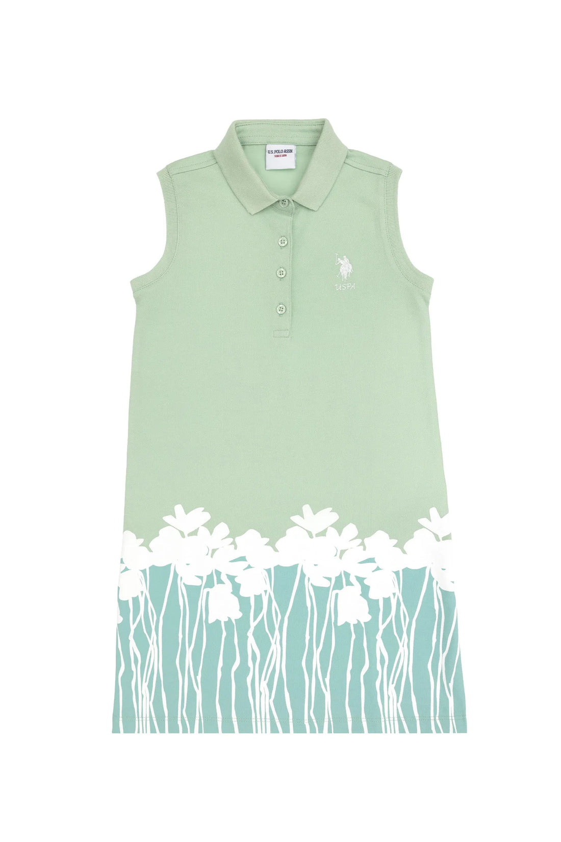 U.S. Polo Assn. Water Green Girls Water Green Knitting Dress SKU: G084SZ0750 2109322_VR048 Image 01