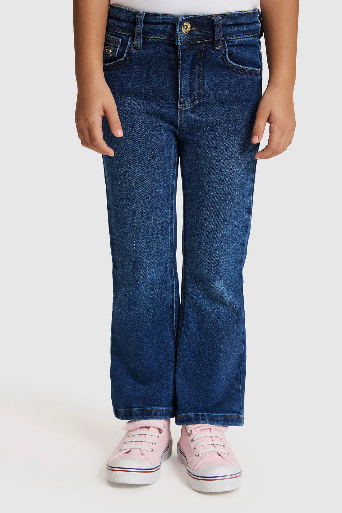 U.S. Polo Assn. Dark Blue Girls Dark Blue Flared Jeans SKU: G084SZ0800 PU-16185_DN0023 Image 02