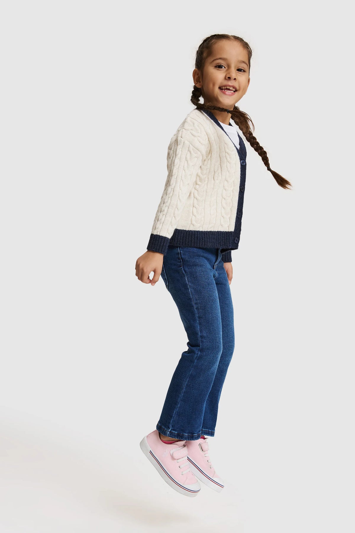 U.S. Polo Assn. Dark Blue Girls Dark Blue Flared Jeans SKU: G084SZ0800 PU-16185_DN0023 Image 03