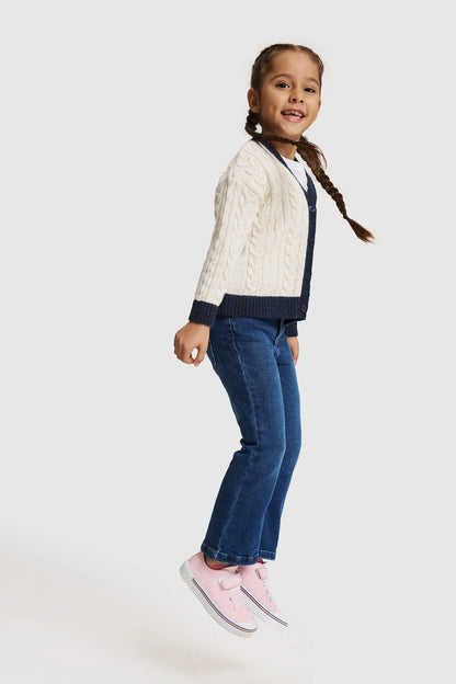 U.S. Polo Assn. Dark Blue Girls Dark Blue Flared Jeans SKU: G084SZ0800 PU-16185_DN0023 Image 03