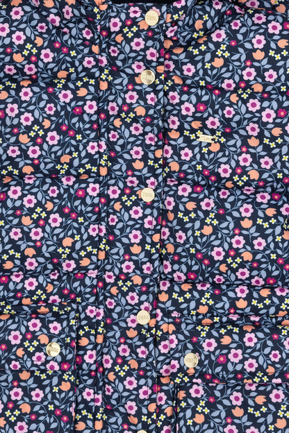 U.S. Polo Assn. Navy Girls Navy Floral Print Hooded Puffer Jacket SKU: G084SZ0MS0 1952488_VR033 Image 05
