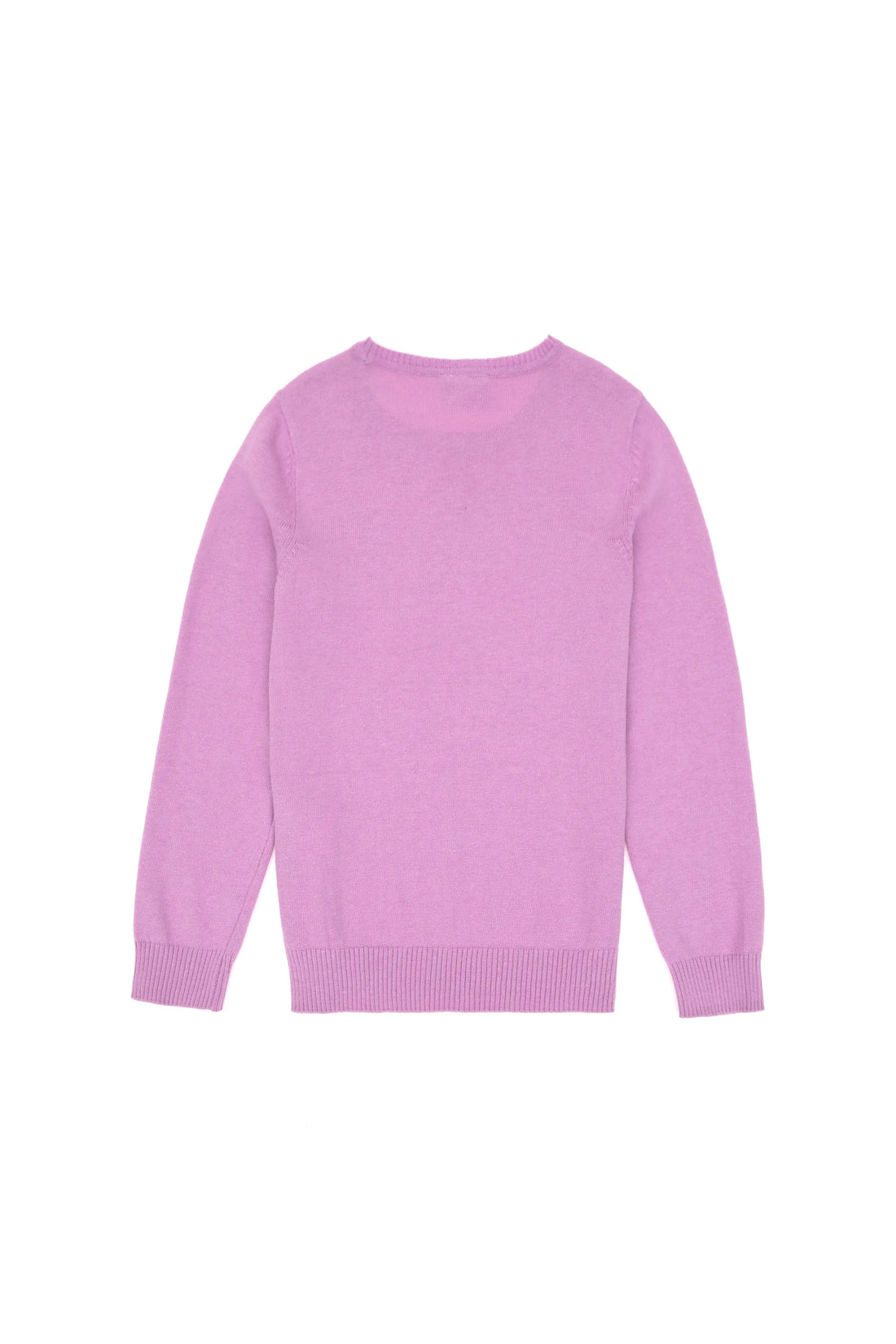 U.S. Polo Assn. Lilac Girls Lilac Cable Knit Crew Neck Pullover SKU: G084SZ0TK0 1921381_VR034 Image 02