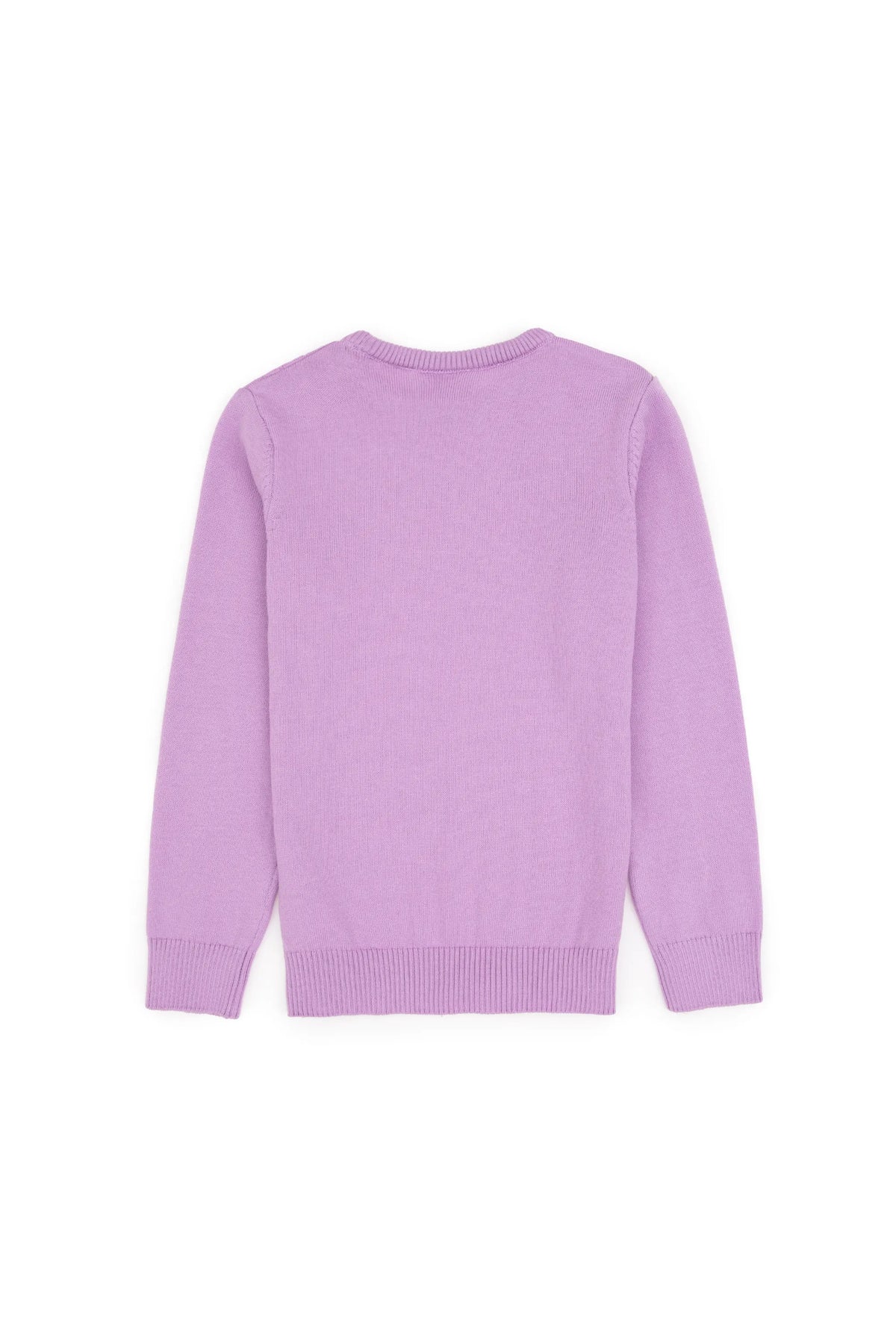 U.S. Polo Assn. Lilac Girls Lilac Cable Knit Long Sleeve Pullover SKU: G084SZ0TK0 PU-7776_VR034 Image 02