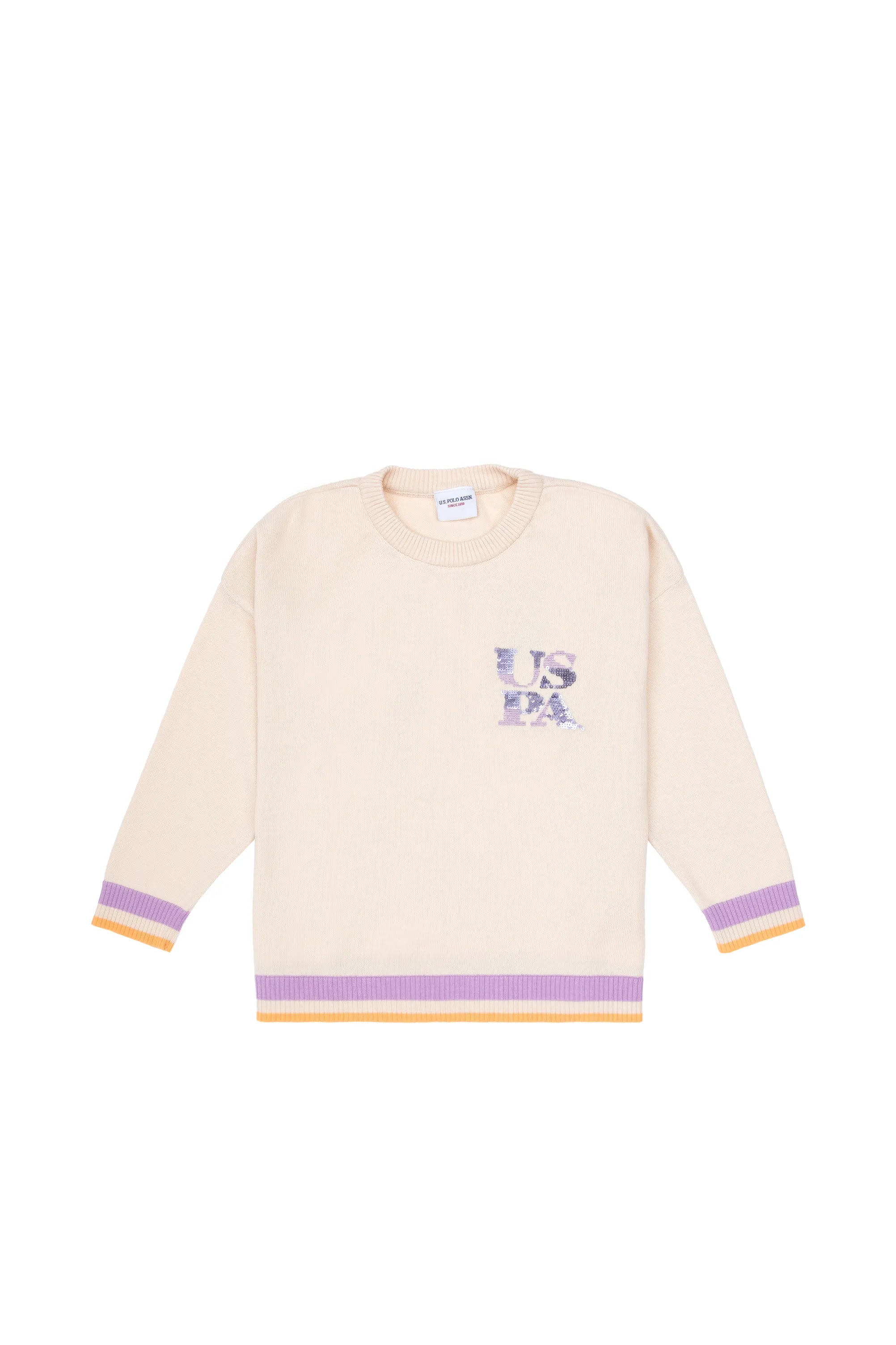 U.S. Polo Assn._Pearl_Pearl Sweatshirt with Logo_G084SZ0TK0 PU-8074_VR256_02