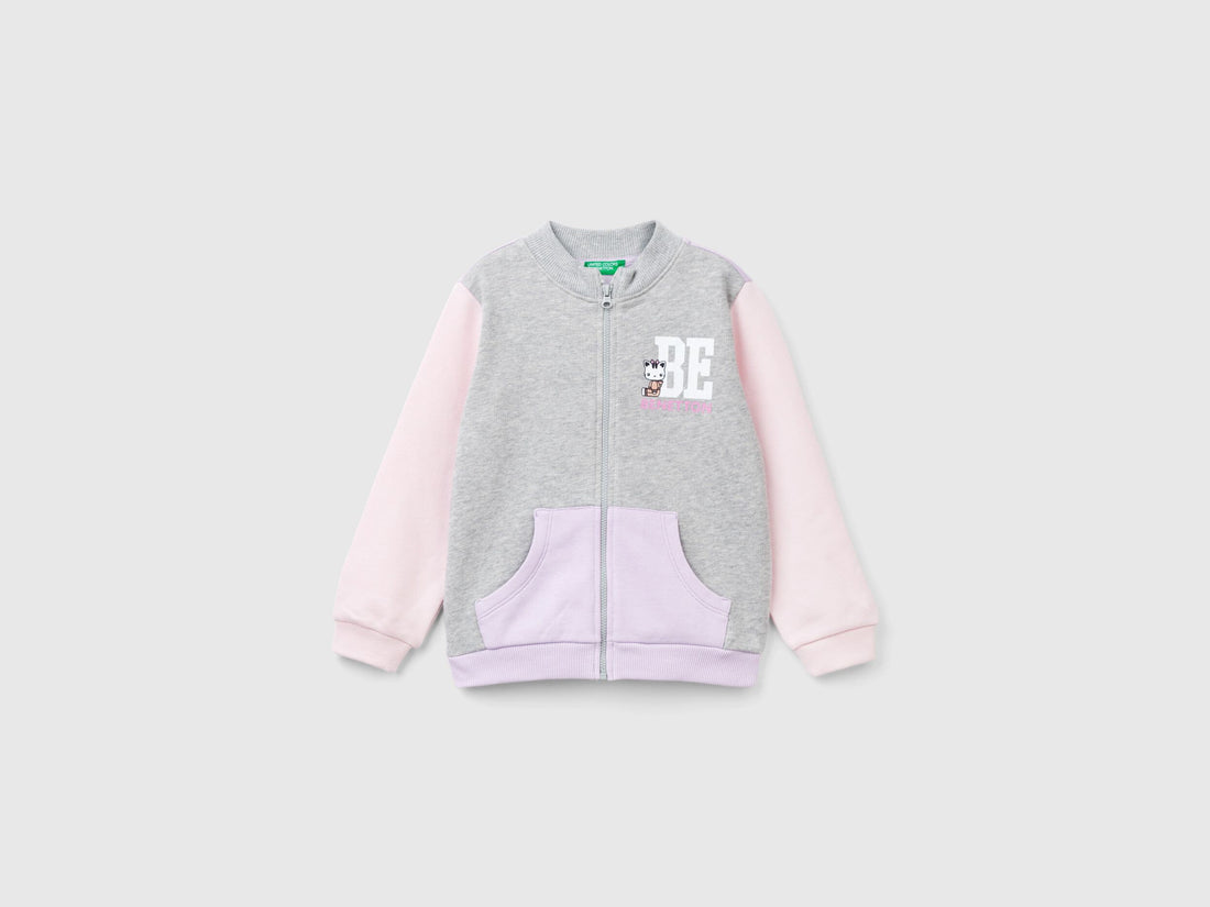 Hoodie With Zip In Organic Cotton Tracksuit_G5037-GF01NS_902_02