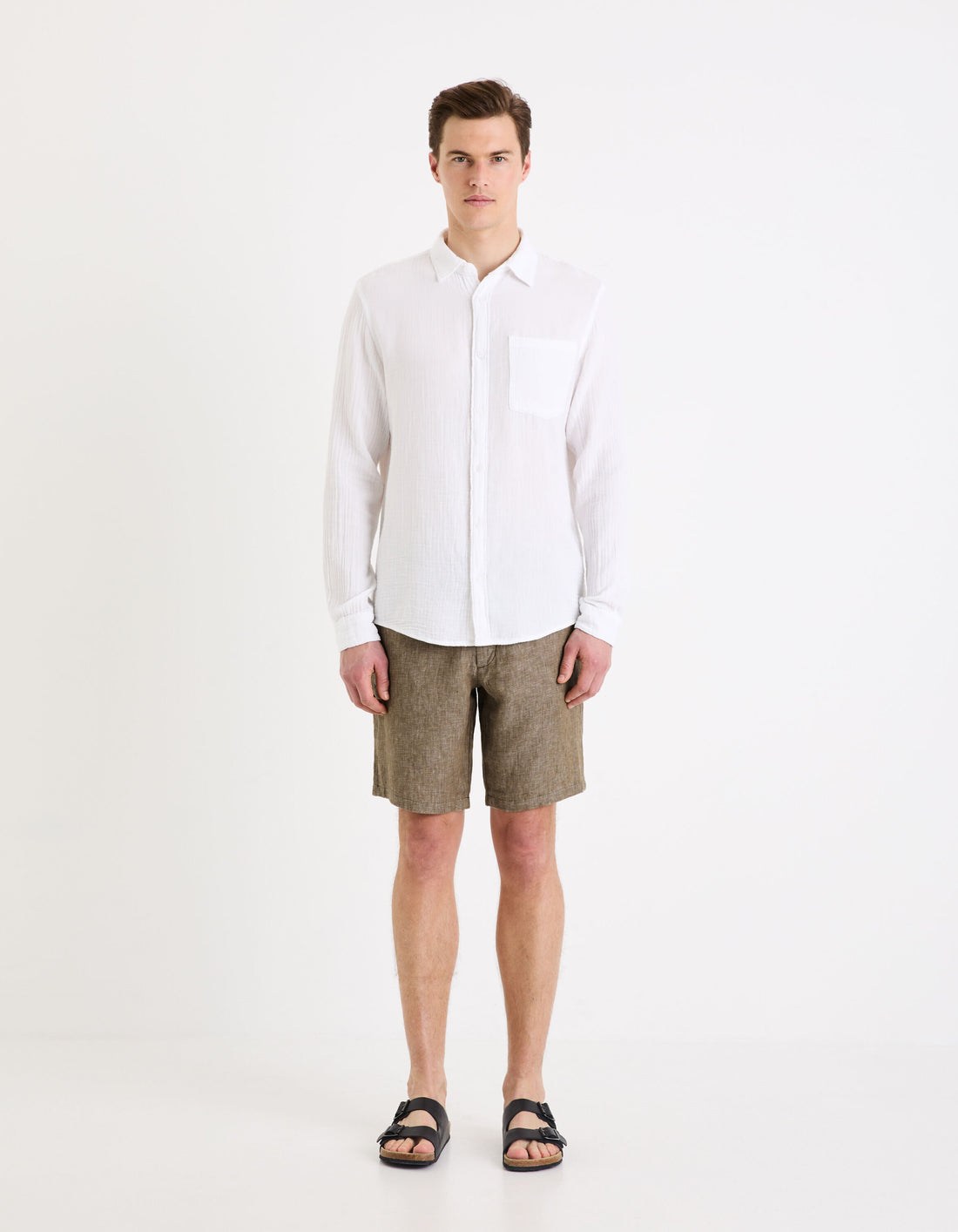 Regular Plain Cotton Gauze Shirt_GAGAZCO_OPTICAL WHITE_02