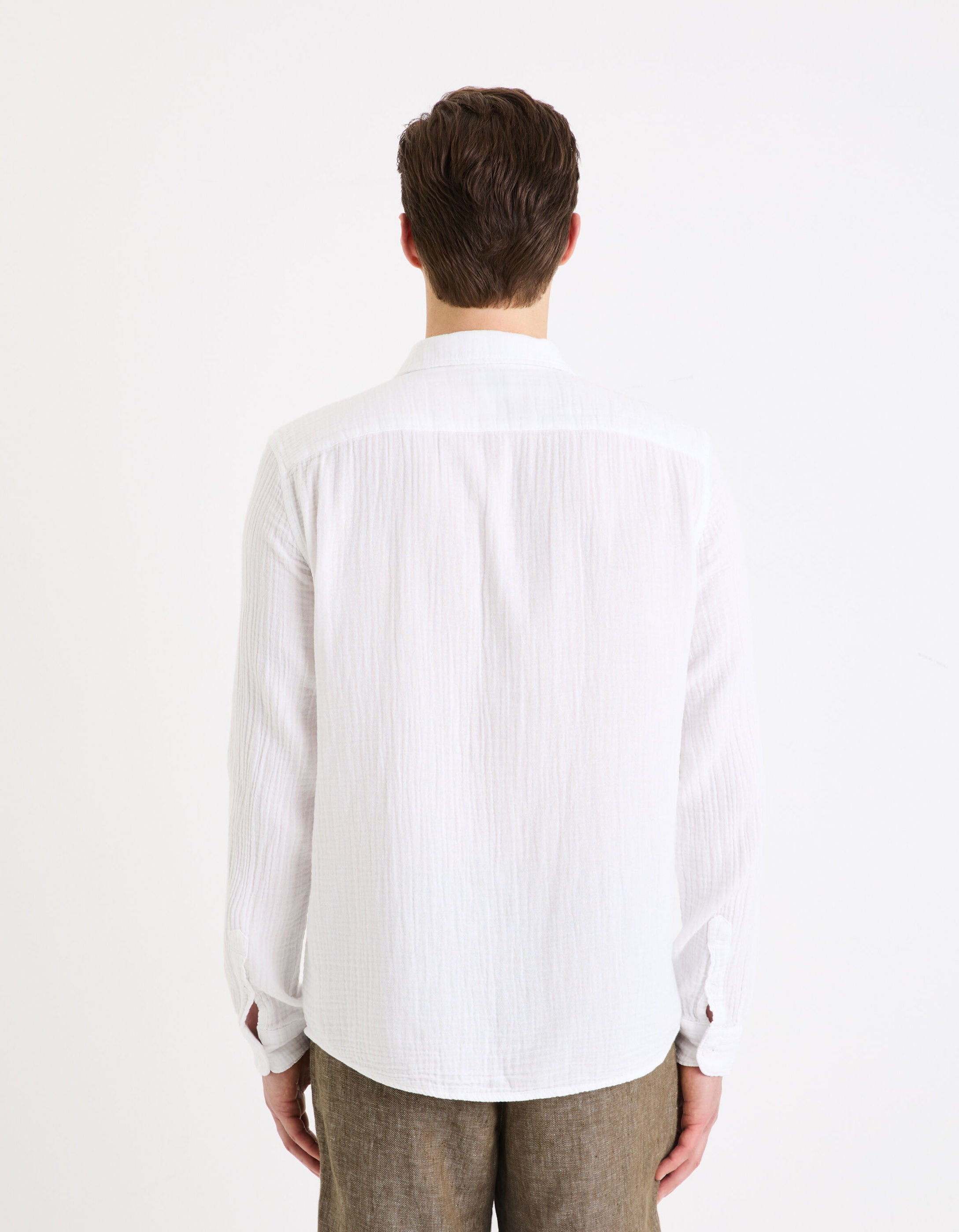 Regular Plain Cotton Gauze Shirt_GAGAZCO_OPTICAL WHITE_04
