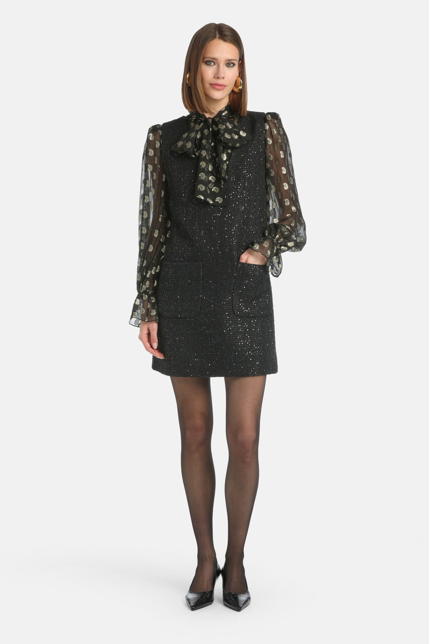 Luisa Spagnoli_Nero_Gaston - Elegant Minidress_GASTON_0101_02