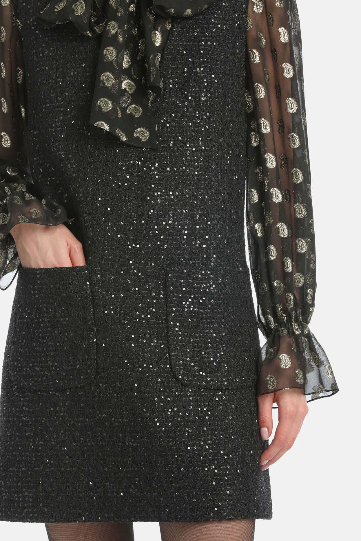 Luisa Spagnoli_Nero_Gaston - Elegant Minidress_GASTON_0101_05