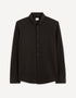 Regular Plain Embossed Shirt_GAWAFFLE_BLACK_01