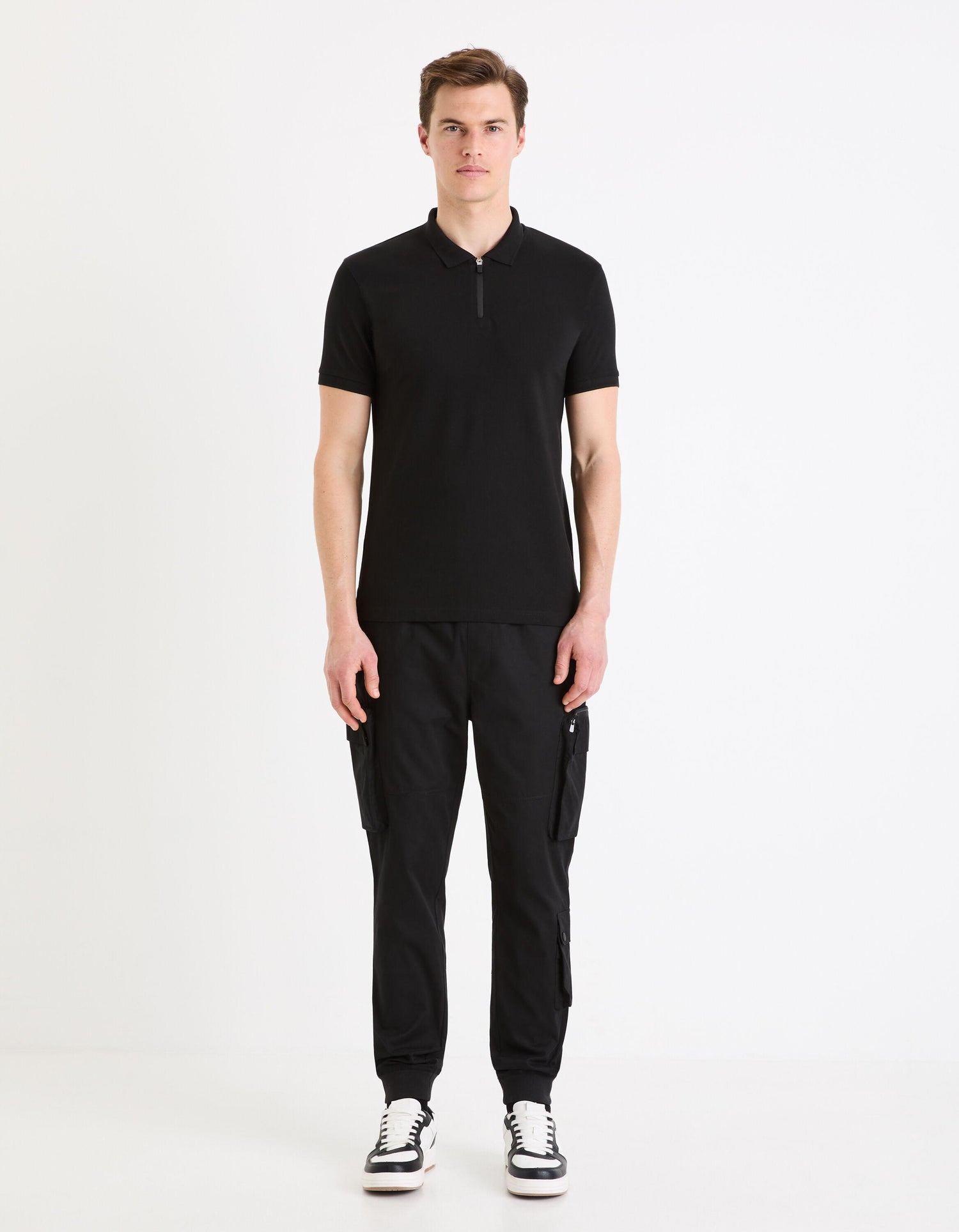 Stretch Supima Cotton PiquŽ Polo Shirt_GEBENOIT_BLACK_02