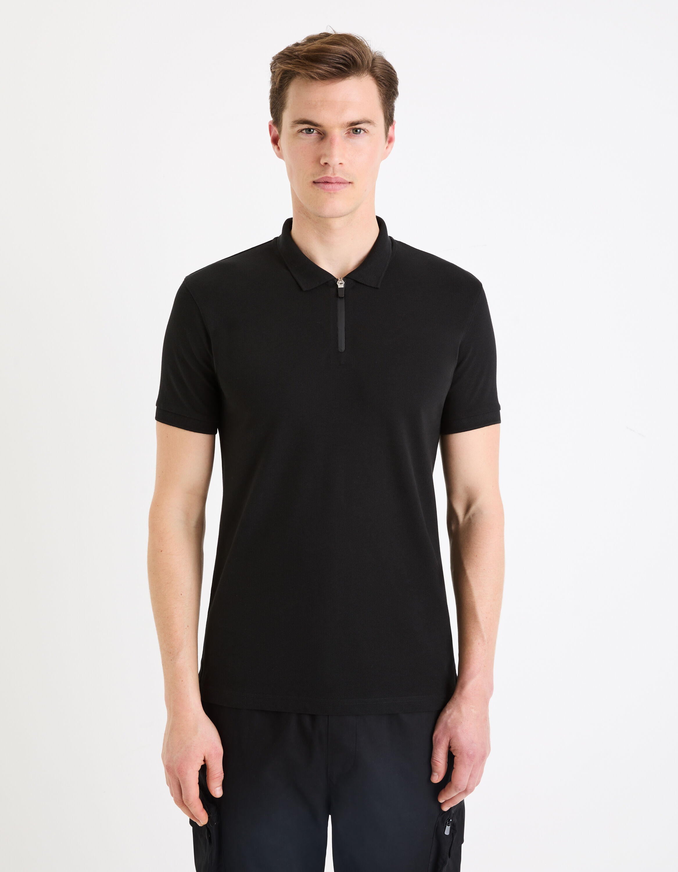 Stretch Supima Cotton PiquŽ Polo Shirt_GEBENOIT_BLACK_03