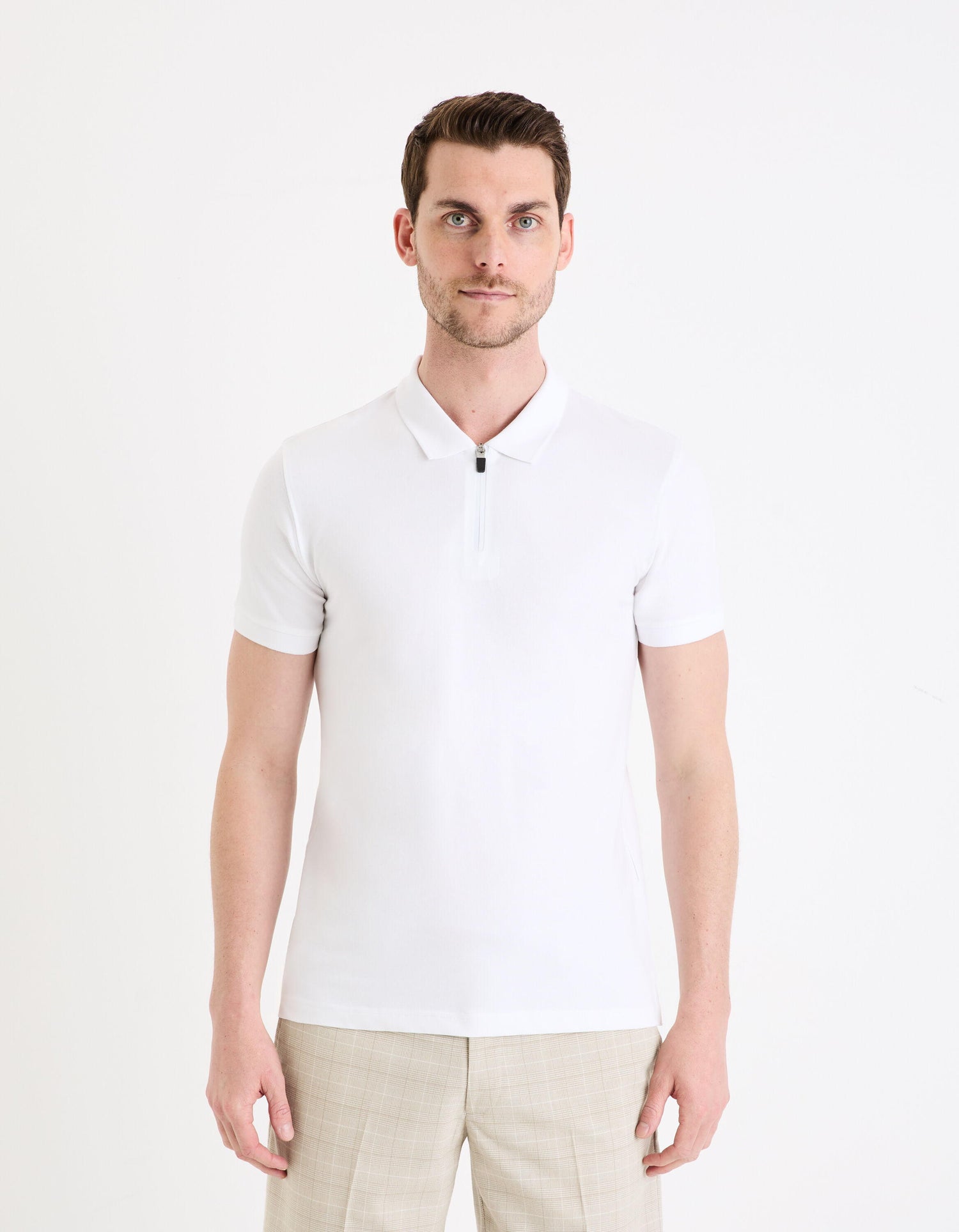 Stretch Supima Cotton PiquŽ Polo Shirt_GEBENOIT_OPTICAL WHITE_03