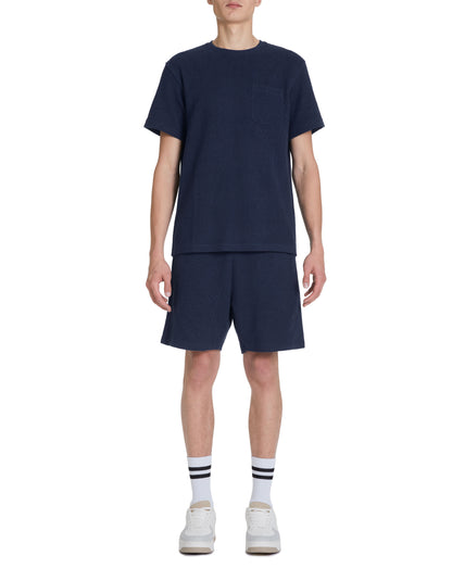 Stretch Cotton Boxy T-Shirt - Navy_03