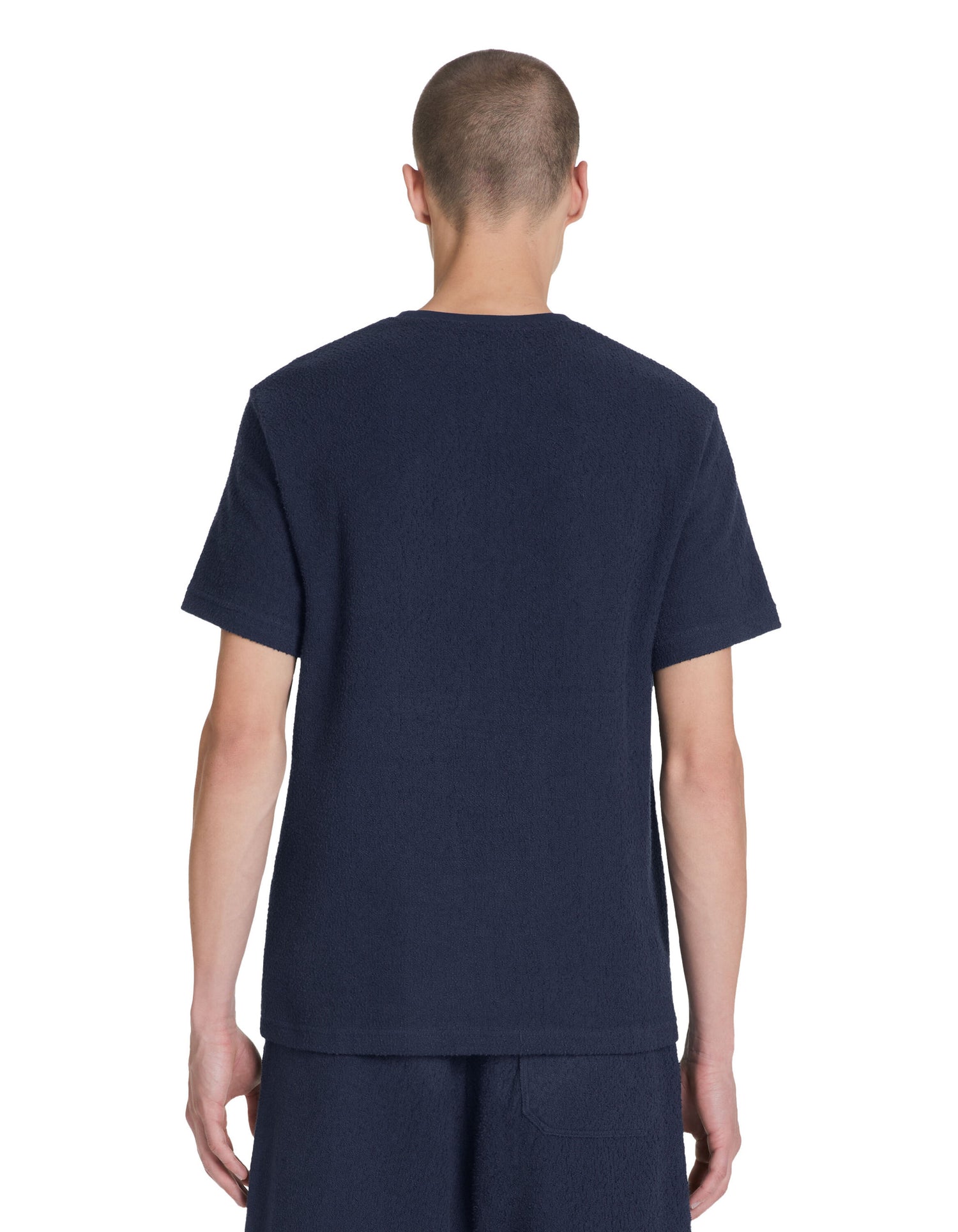 Stretch Cotton Boxy T-Shirt - Navy_04