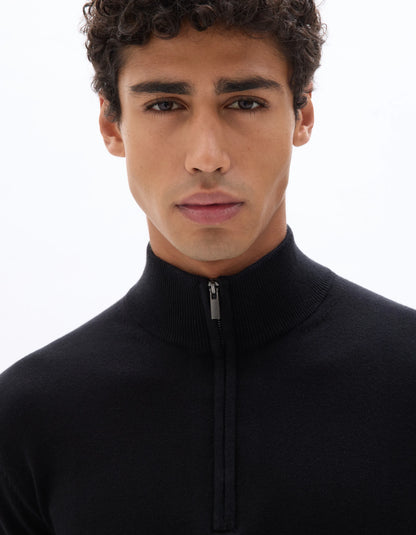 Celio_Black_100% Cotton Crew Neck Sweater_GECOTONT_BLACK_04