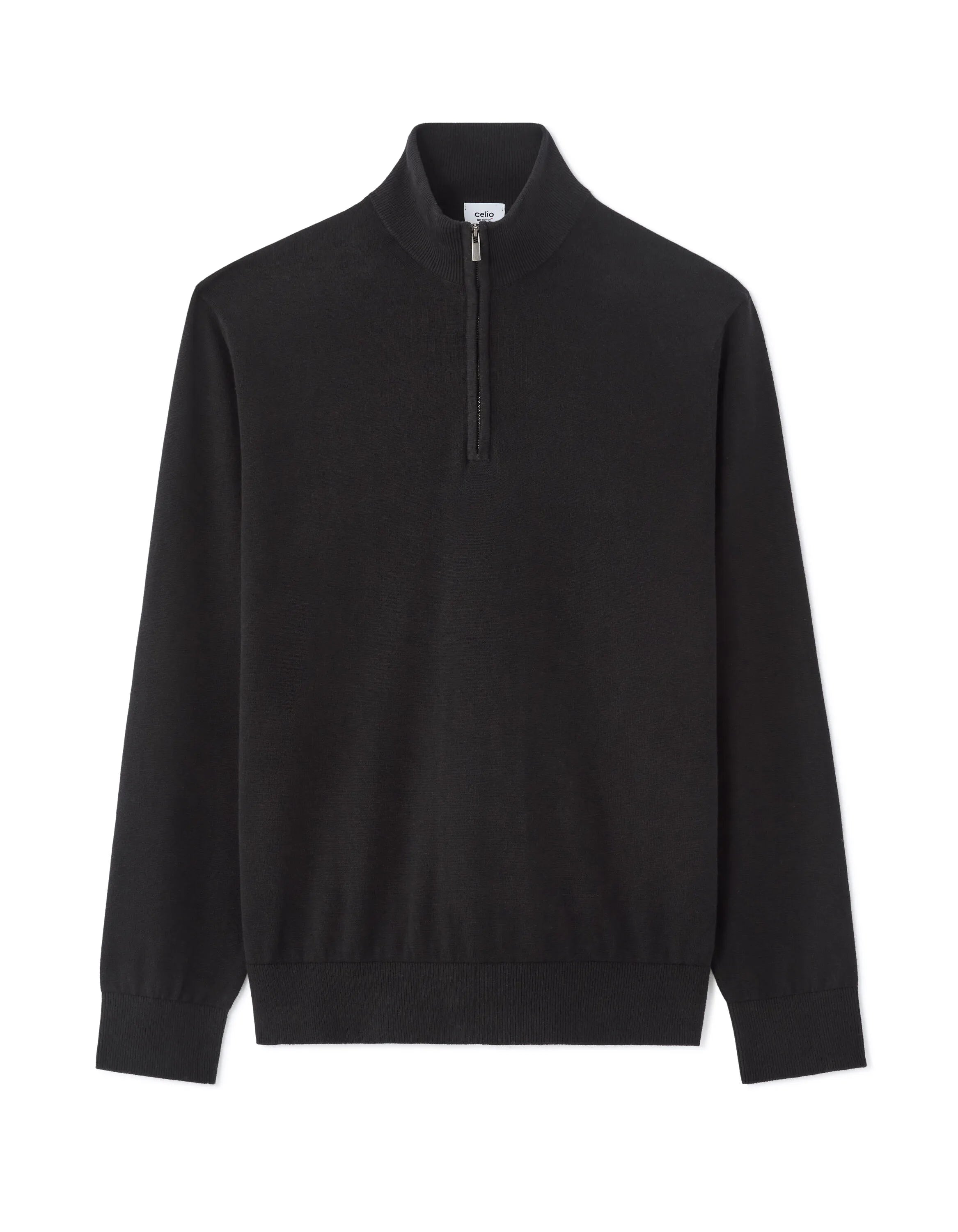 Celio_Black_100% Cotton Crew Neck Sweater_GECOTONT_BLACK_05