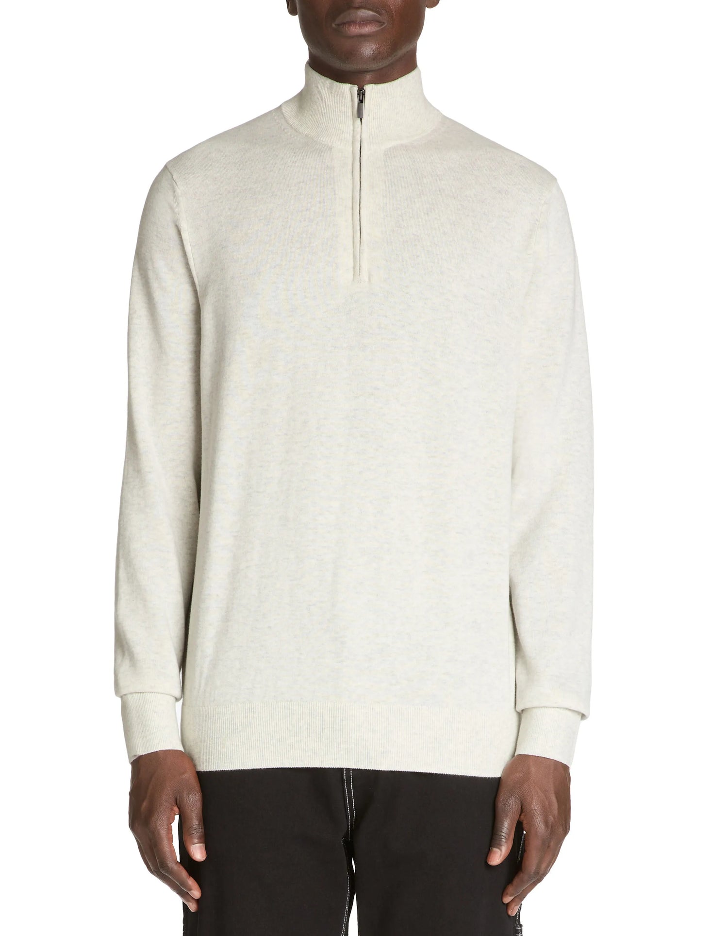 Celio_Off White Mel_100% Cotton Trucker Neck Sweater_GECOTONT_OFF WHITE MEL_01