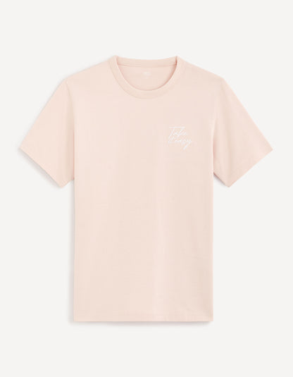 Round-Neck Printed Cotton T-Shirt_GEDOUBLOS_LIGHT PINK 01_01