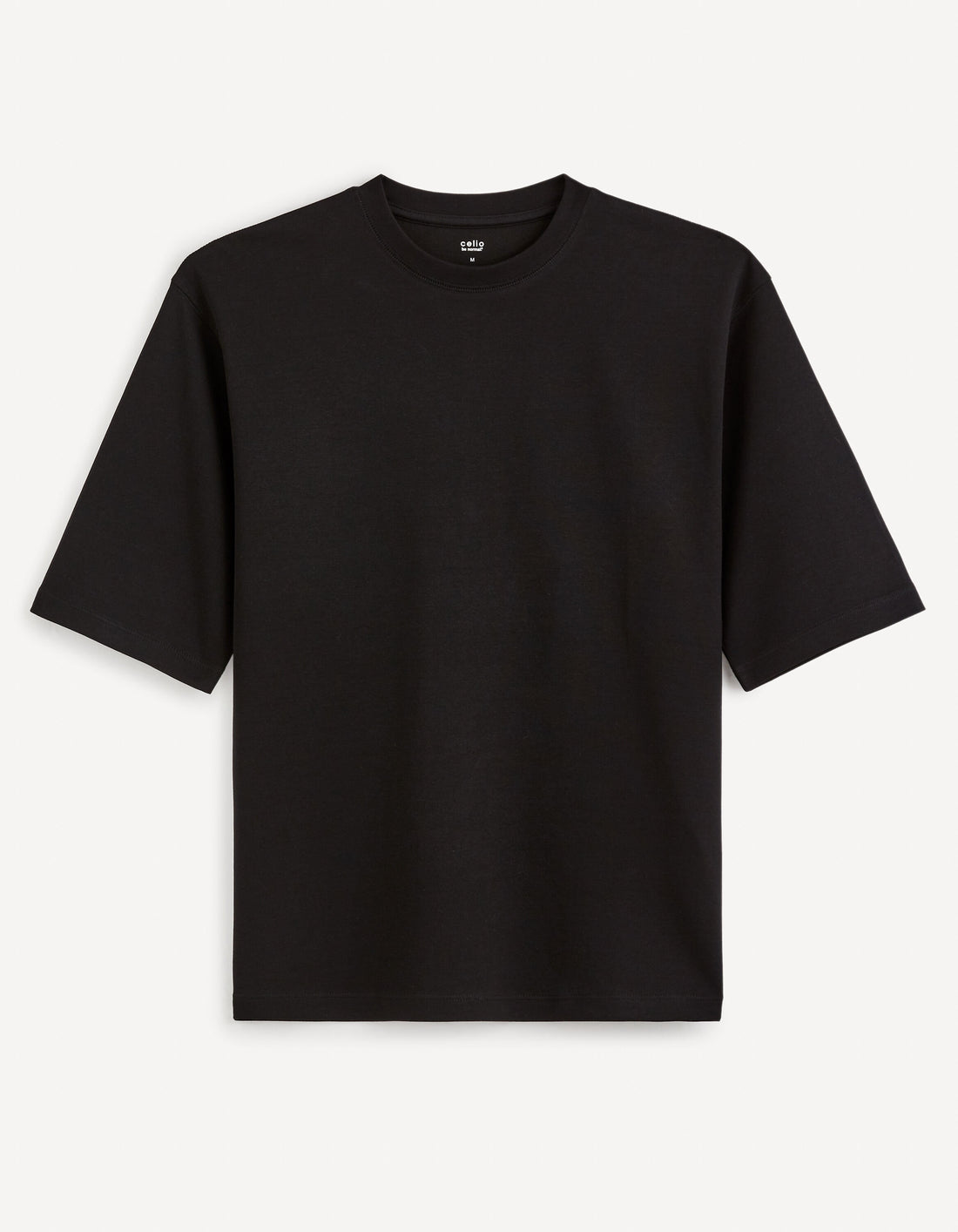 Round-Neck Cotton Blend T-Shirt_GEHEM_BLACK_01