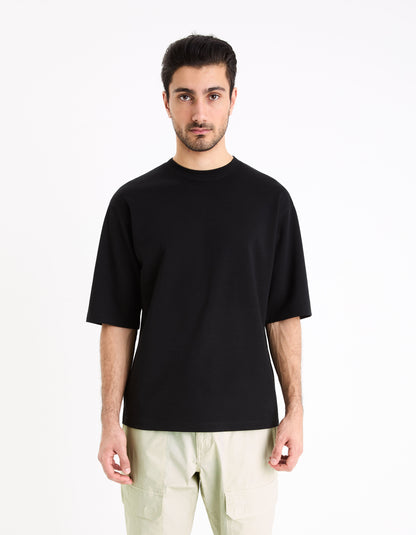 Round-Neck Cotton Blend T-Shirt_GEHEM_BLACK_03