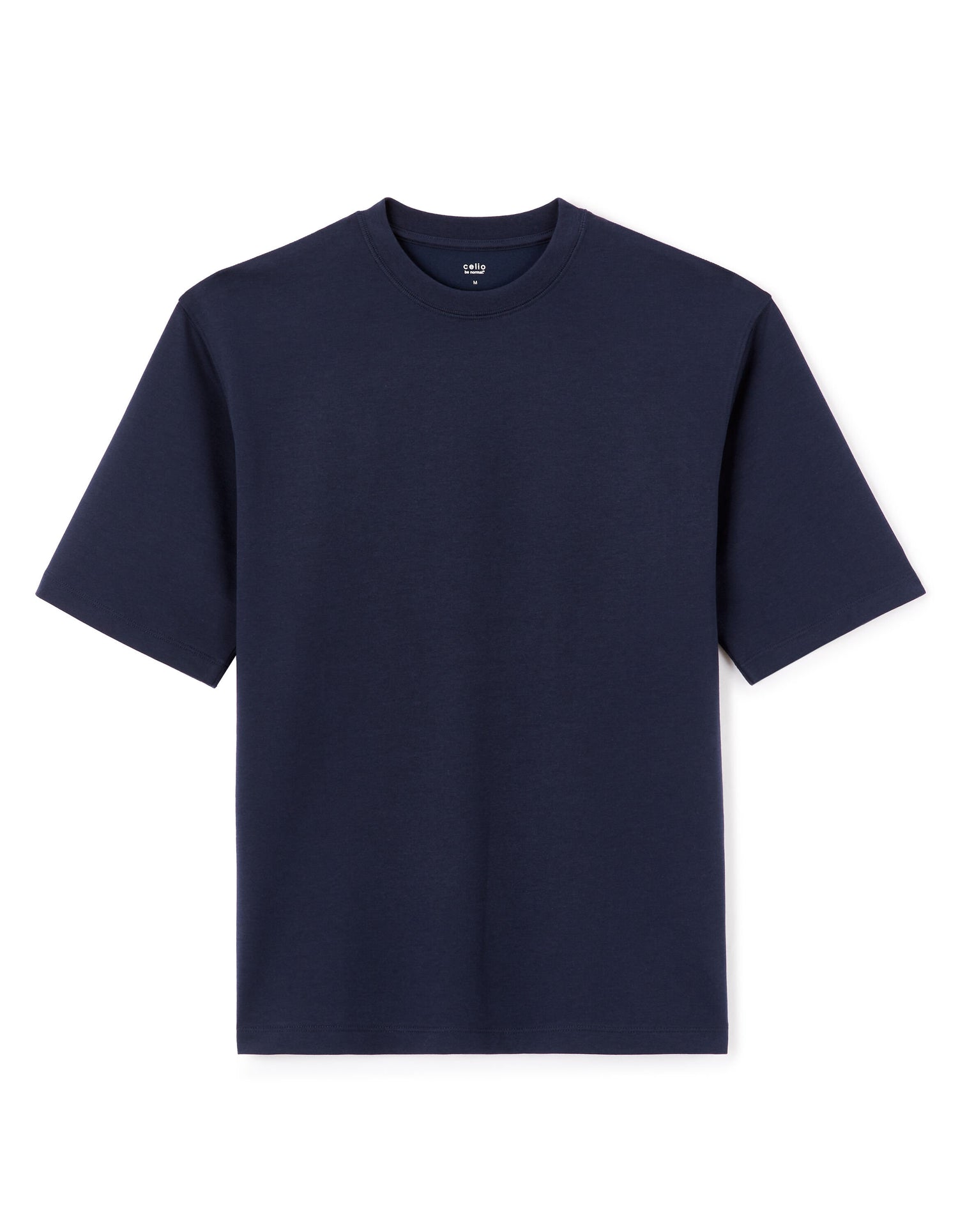 Celio_Navy Oversized T-Shirt Round Neck_GEHEM_NAVY_04
