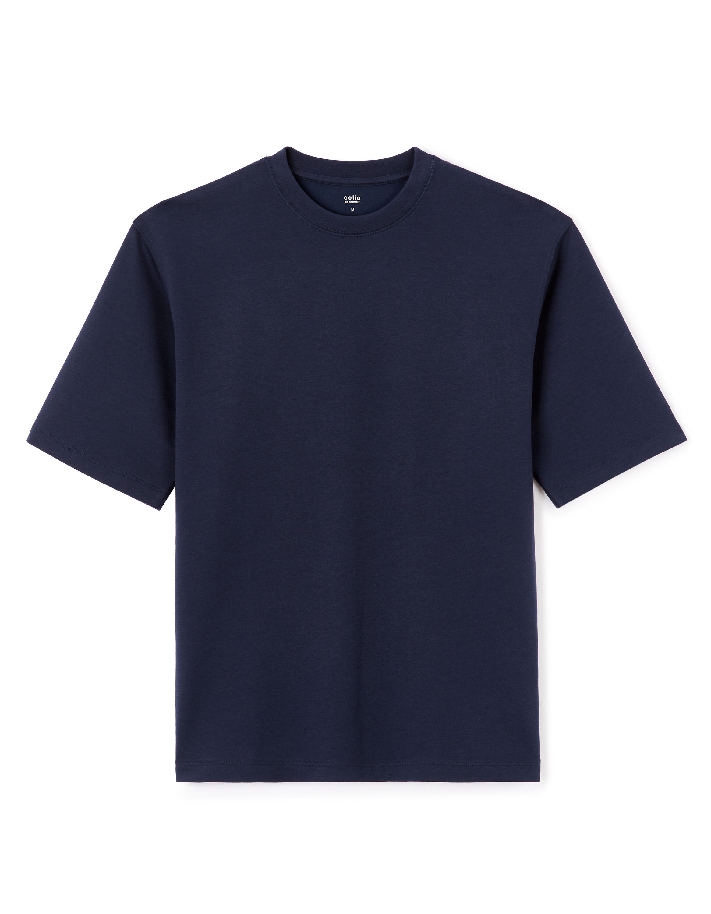 Celio_Navy Oversized T-Shirt Round Neck_GEHEM_NAVY_04