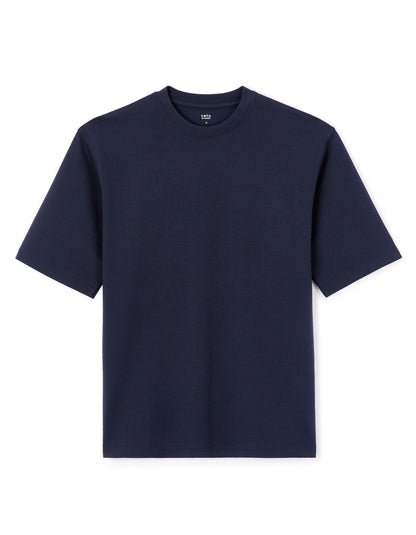 Celio_Navy Oversized T-Shirt Round Neck_GEHEM_NAVY_04