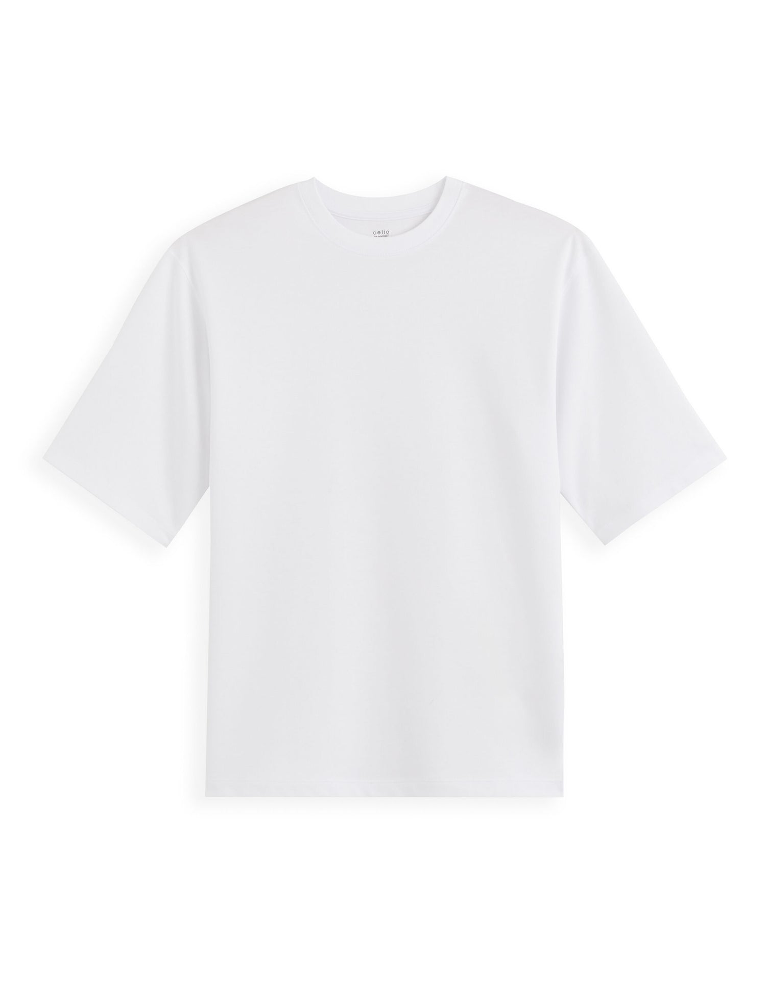 Celio_White Oversized T-Shirt Round Neck_GEHEM_OPTICAL WHITE_06