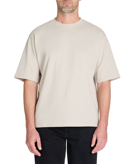 Celio_Oversized Crew Neck Cotton Blend T-Shirt - Beige_GEHEM_SAND_02