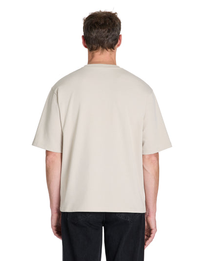 Celio_Oversized Crew Neck Cotton Blend T-Shirt - Beige_GEHEM_SAND_04