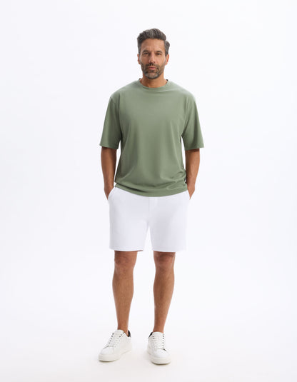 Celio_Green Oversized T-Shirt Round Neck_GEHEM_SAUGE_02
