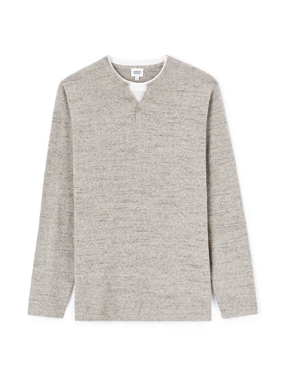 Celio_Grey Tunisian Collar Sweater Mixed Cotton_GELANO_GREY MEL_04