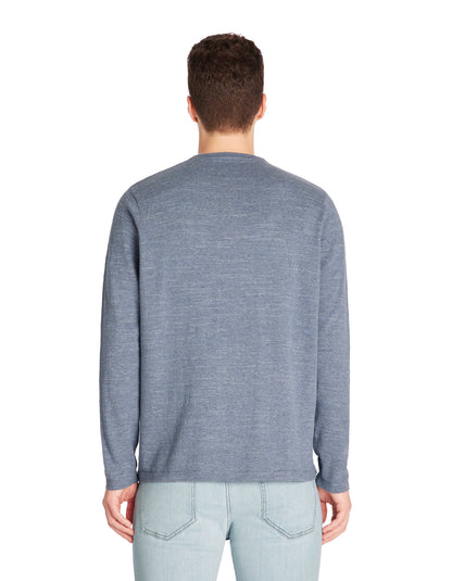 Celio_Blue Tunisian Collar Sweater Mixed Cotton_GELANO_PEACOCK BLUE_03