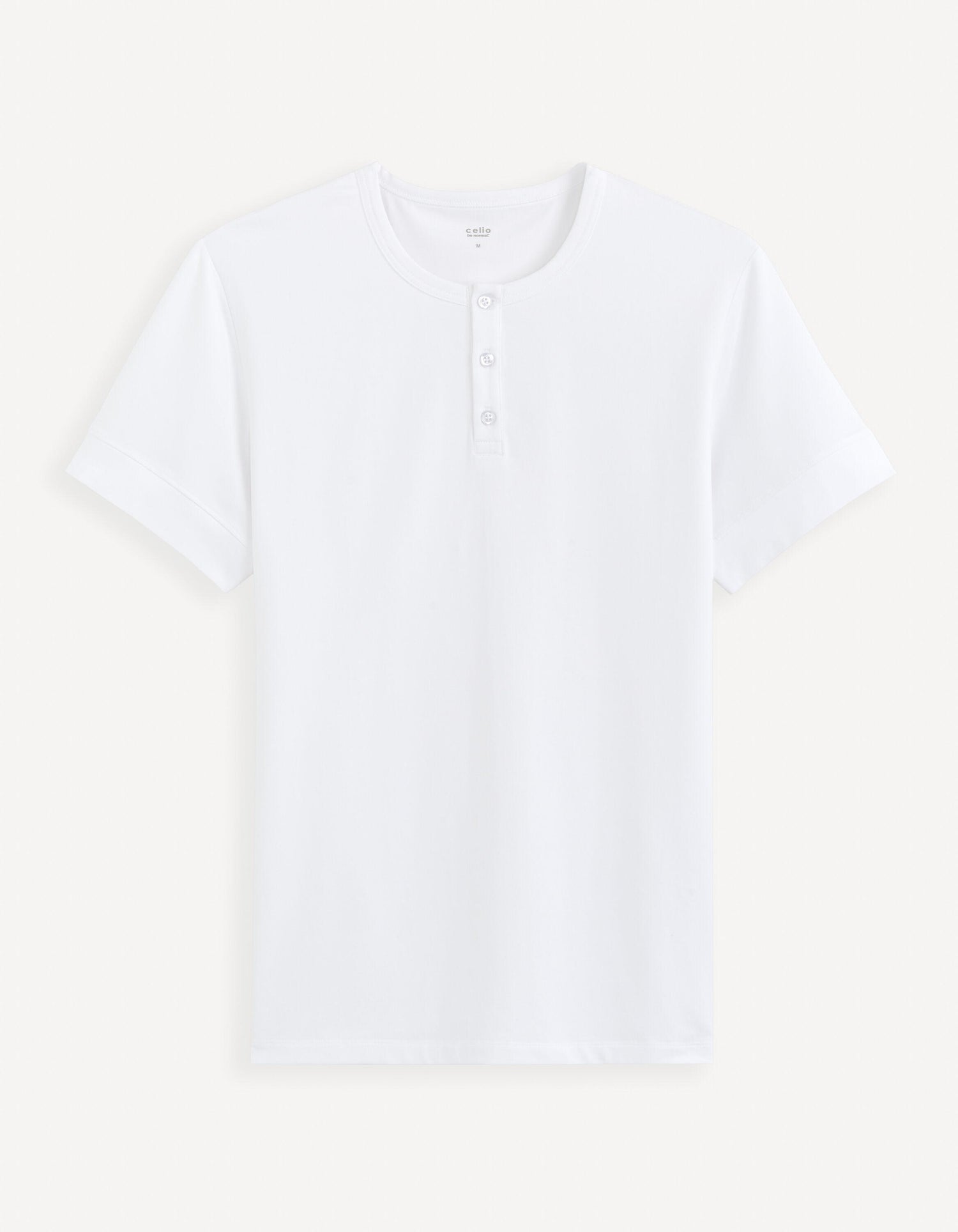 Straight Stretch Cotton Henley Collar T-Shirt_GELEY_OPTICAL WHITE_01