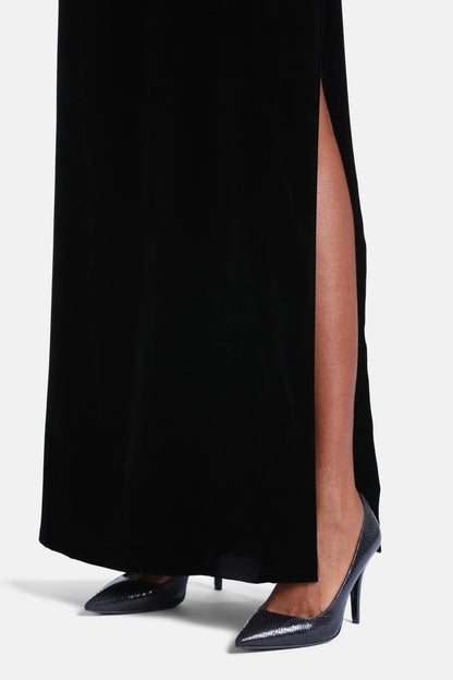 Luisa Spagnoli Nero/Nero Women Gemella Open-Back Maxi Dress - Fashion Show SKU: GEMELLA_0101 0101 Image 04
