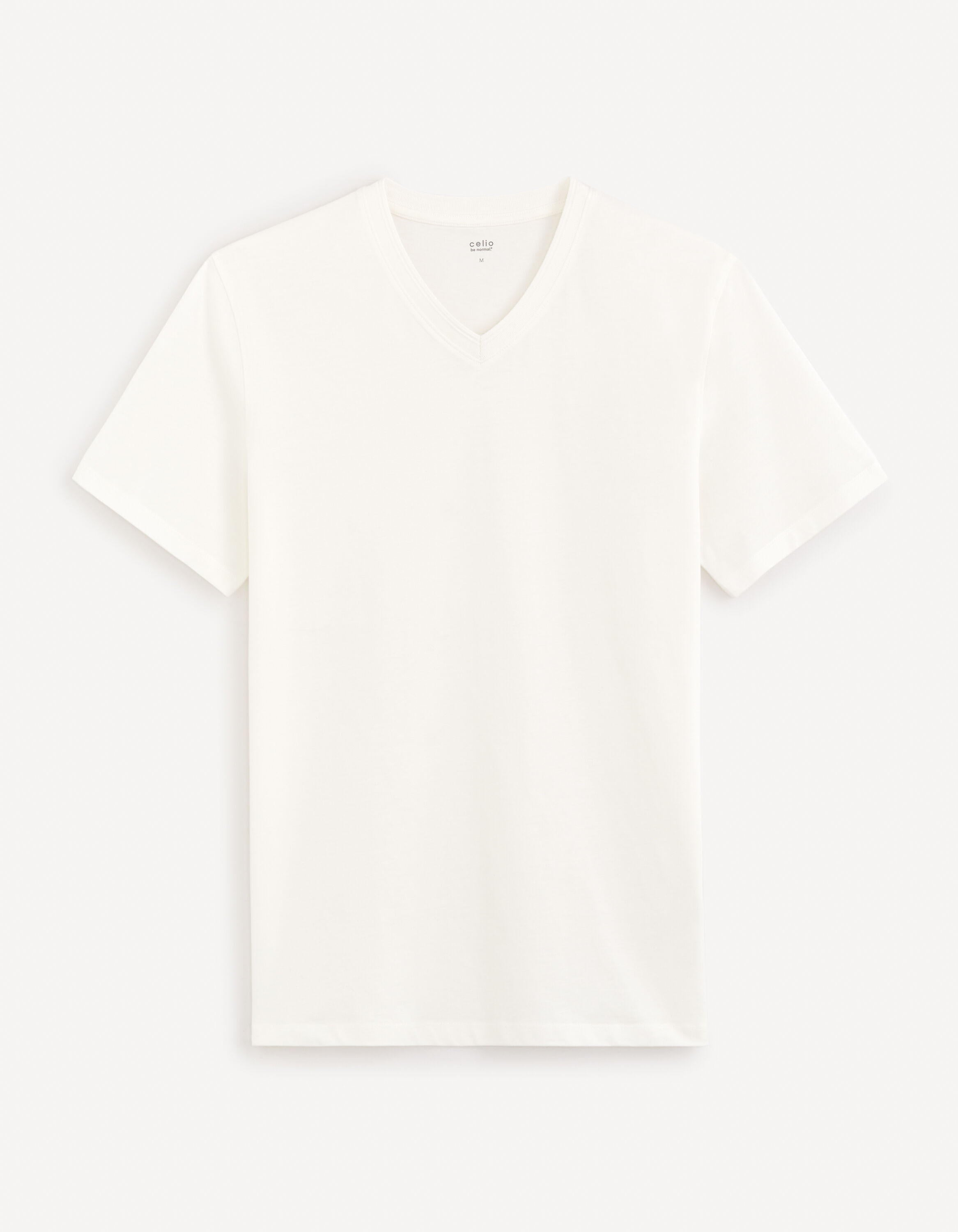 Cotton V-Neck T-Shirt_GENFILE_ECRU_01
