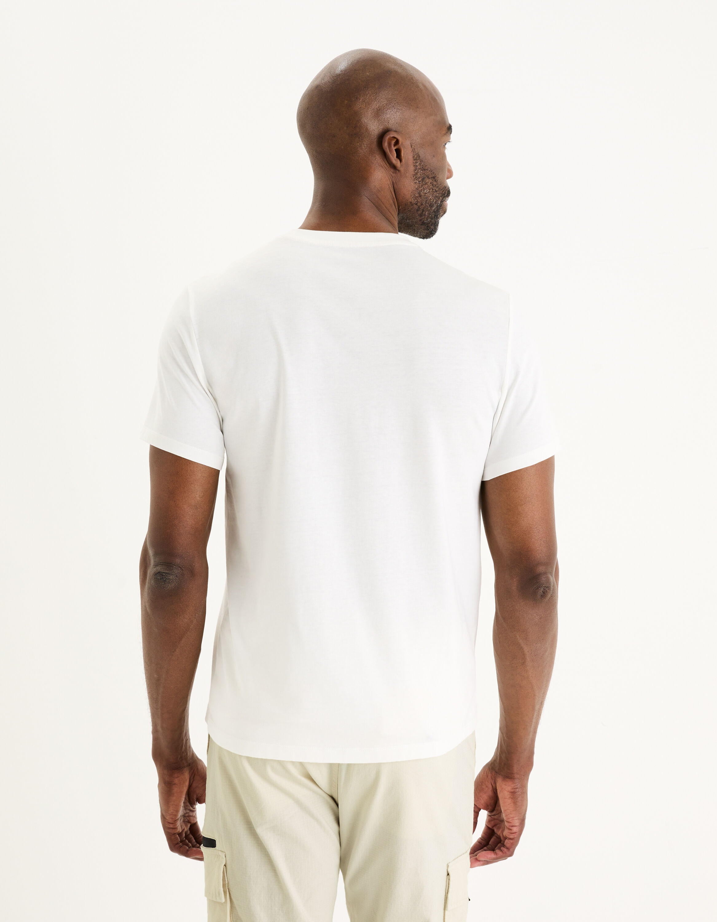 Straight T-Shirt 100% Cotton_GENYC_OFF WHITE_04