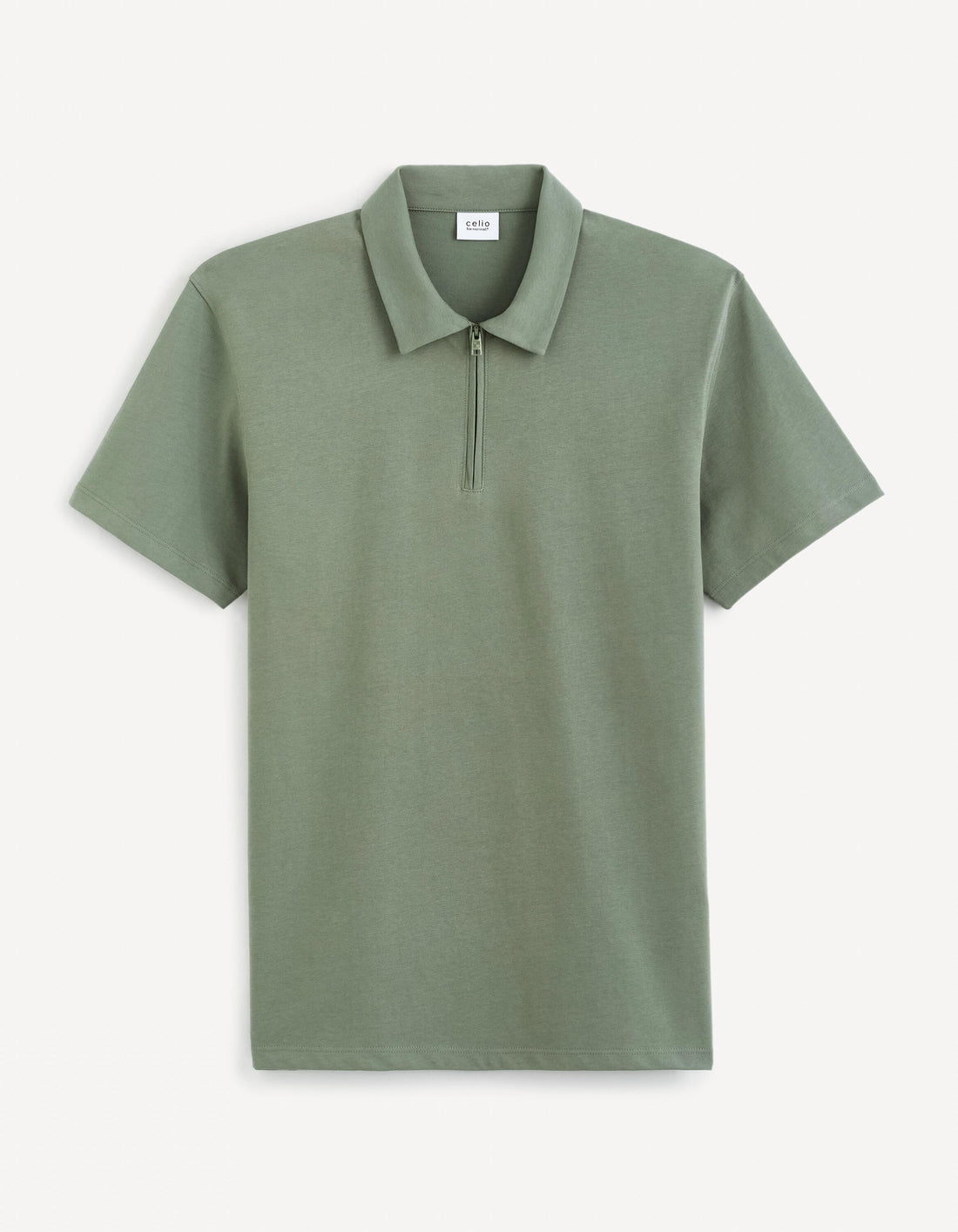 Cotton Blend Jersey Polo Shirt_GEREGUL_GRANITE GREEN_01