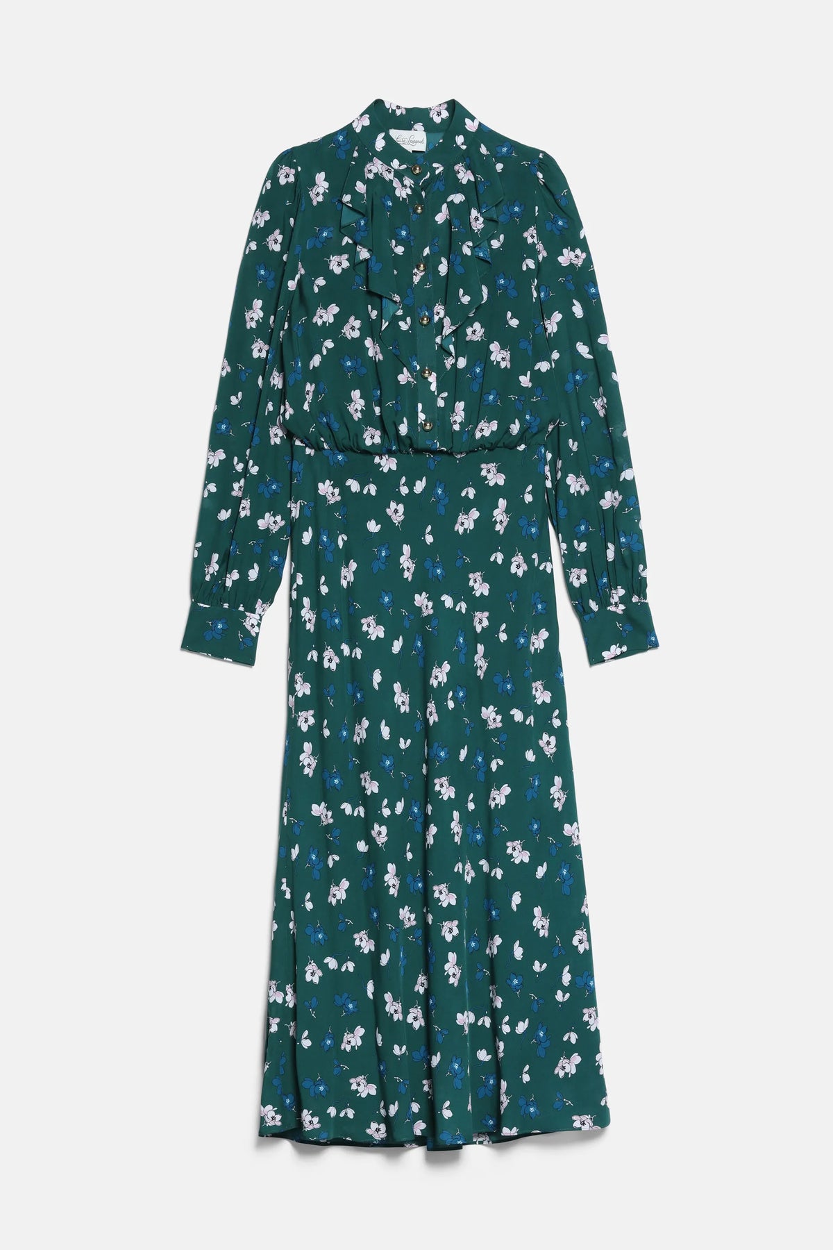 Luisa Spagnoli Var Fondo Verde Women Gervaso - Floral Midi Dress with Ruffles SKU: GERVASO_4614 Image 06