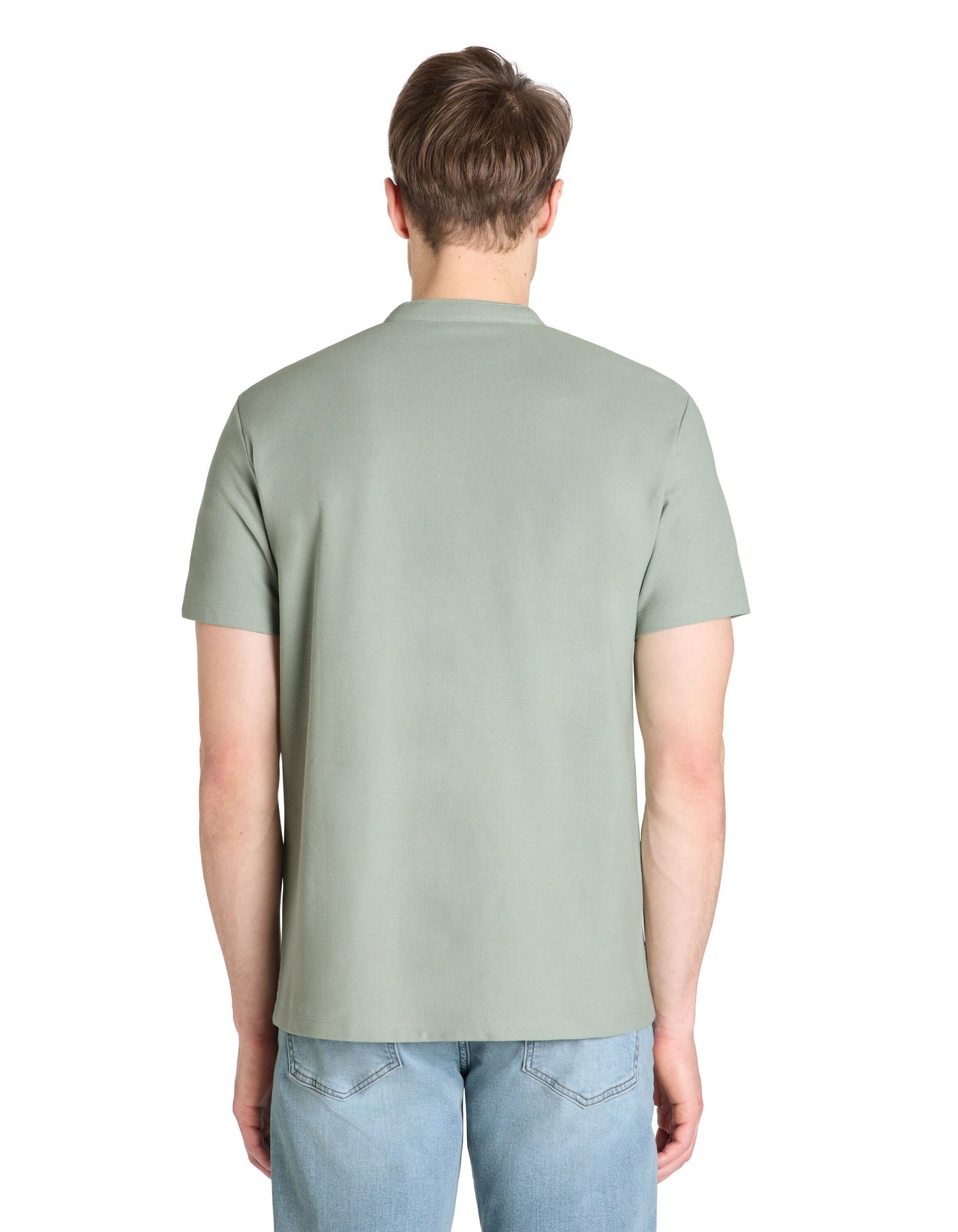 Celio_Grey Regular 100% Cotton PiquŽ Polo Shirt_GESOHEL_GREENISH GREY_03