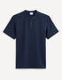 Cotton Polo Shirt With Mandarin Collar_GESOHEL_NAVY_01