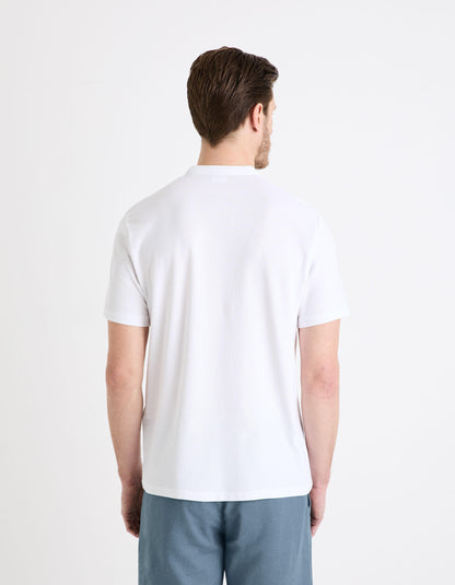 Cotton Polo Shirt With Mandarin Collar_GESOHEL_OPTICAL WHITE_04