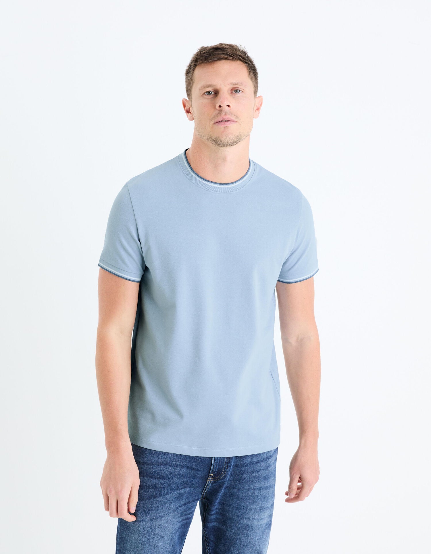 Round-Neck Stretch Cotton T-Shirt_GETERAYE_LIGHT BLUE 02_03