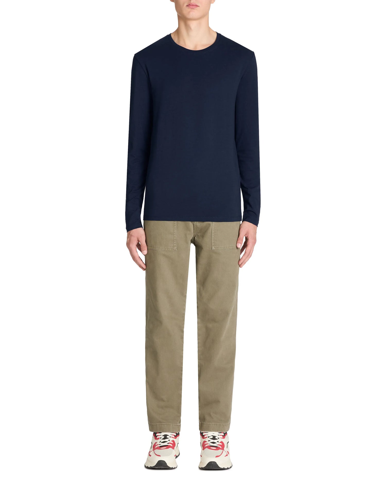 Celio_Navy Blue_Long-Sleeved Round Neck T-Shirt_GEUNIML_NAVY BLUE_02