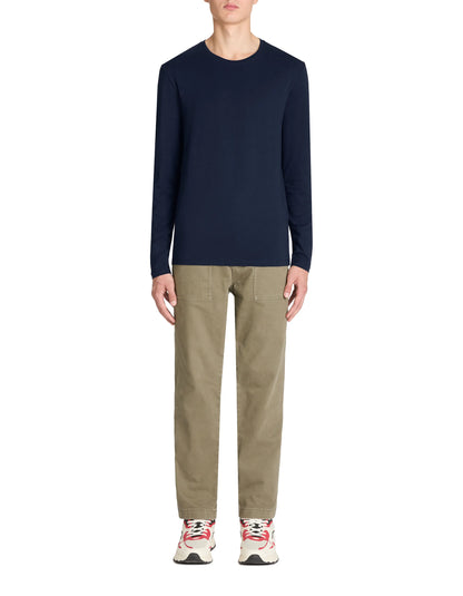 Celio_Navy Blue_Long-Sleeved Round Neck T-Shirt_GEUNIML_NAVY BLUE_02