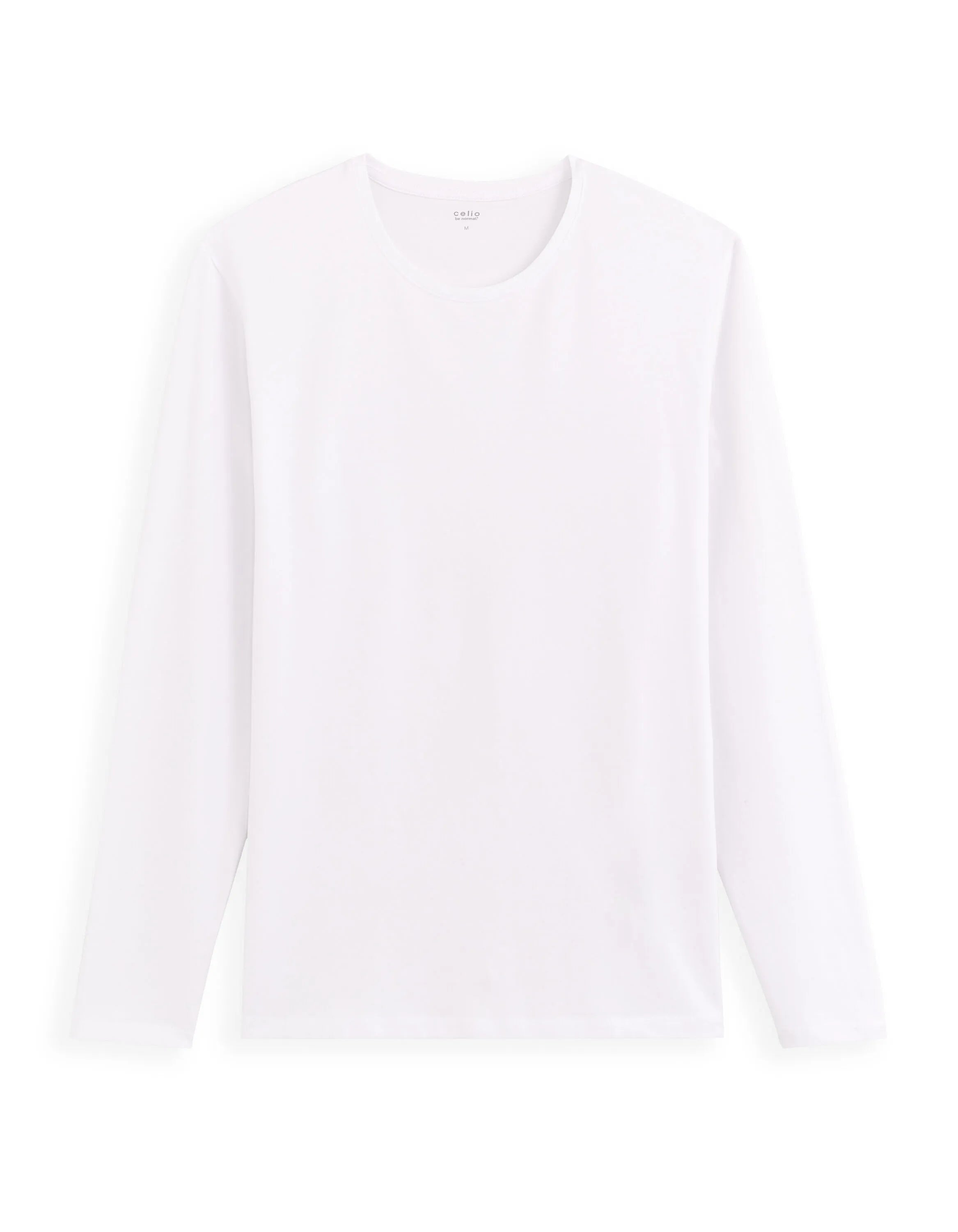Celio_Optical White_Long-Sleeved Round Neck T-Shirt_GEUNIML_OPTICAL WHITE_04